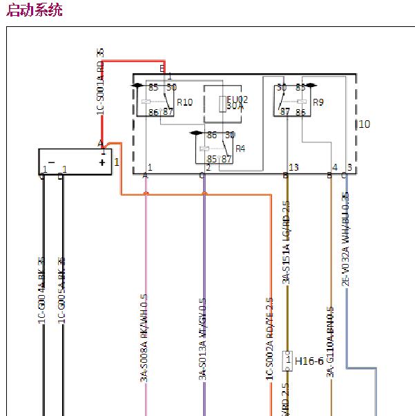 2018年观致5  启动电路图