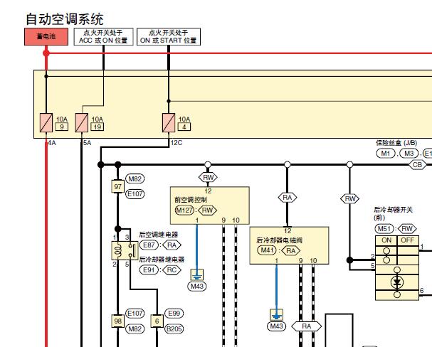 2017年日产途乐空调电路图