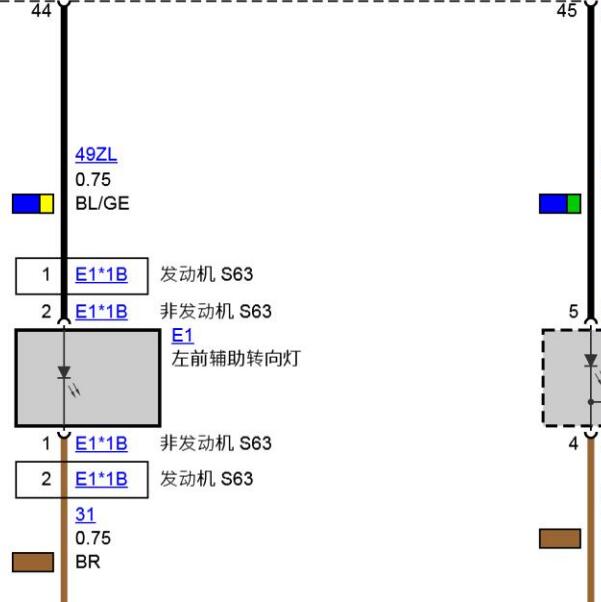 2012年宝马523Li   转向灯电路图