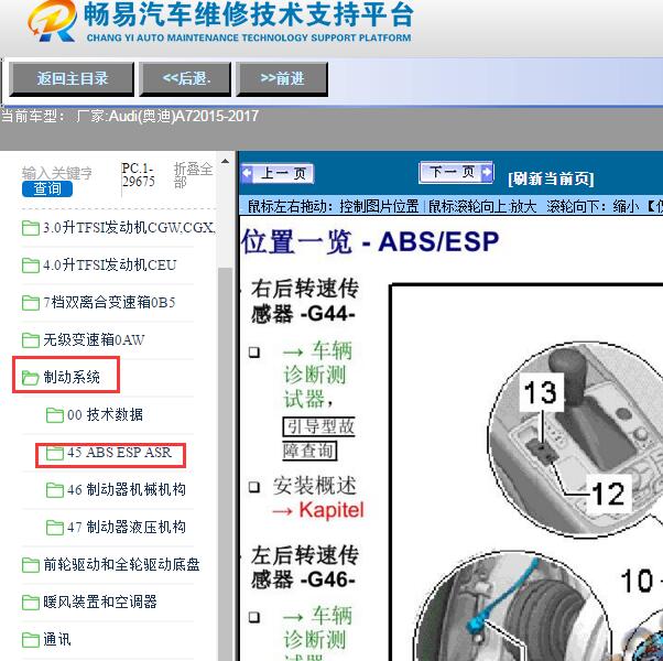 2015-2017年Audi(奥迪)-A7 ABS维修手册
