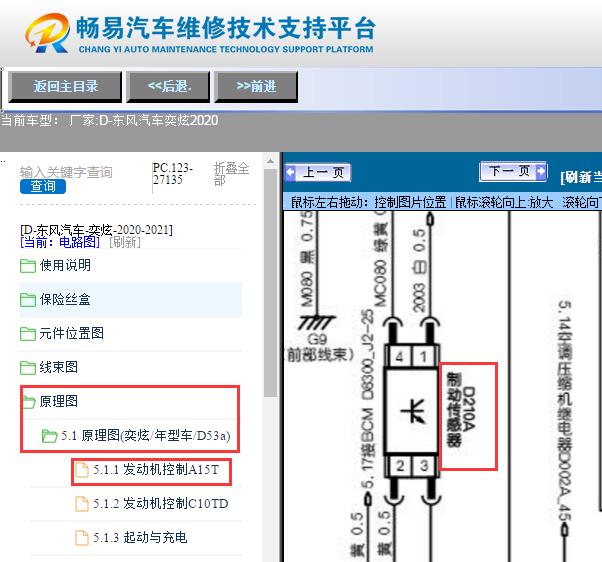 2020年东风风神奕炫DFMA15T发动机电路图