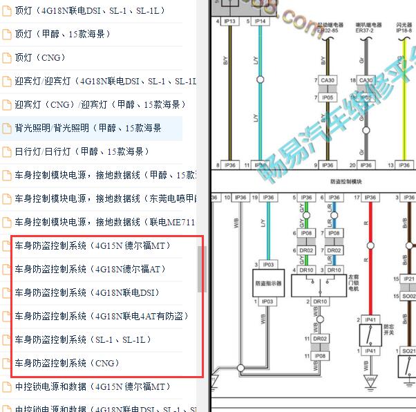 2014-2015年吉利海景遥控接收器电路图