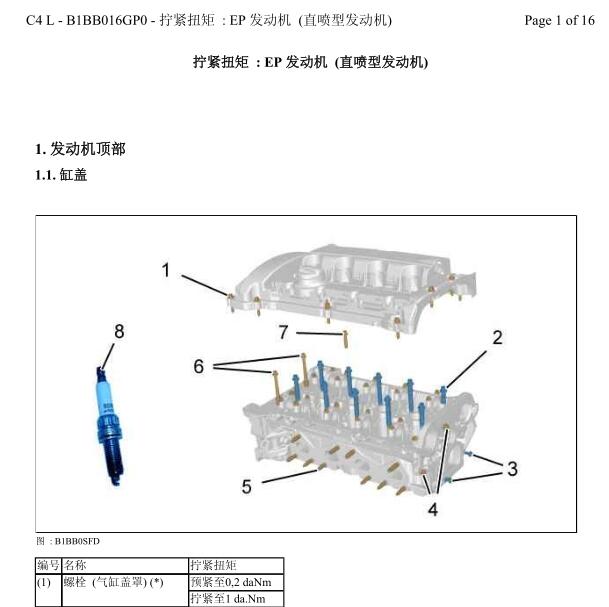 东风雪铁龙C4L发动机维修手册