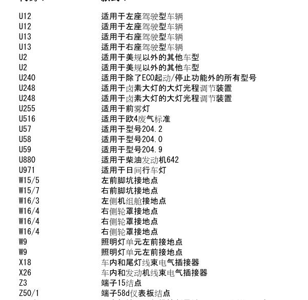 2013年奔驰GLK300日行灯控制电路图