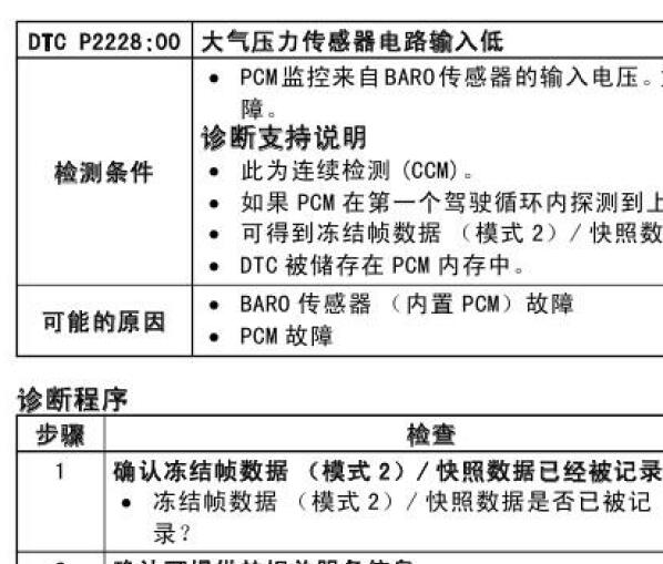2010年马自达2发动机电路图和P2228故障码