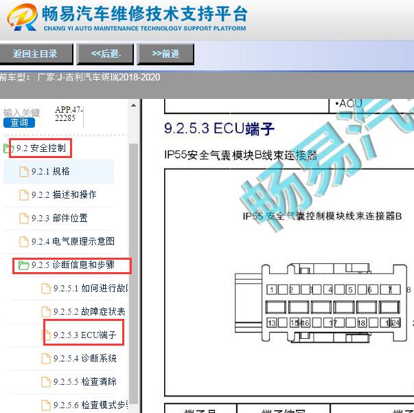 2018-2020年吉利缤瑞安全气囊针脚