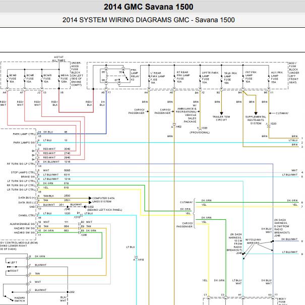 2014年CMG SAVANA全部灯光电路图