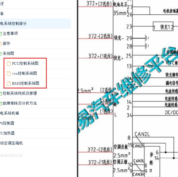 2018-2019 一汽佳宝-V80-EV  VCU电路图