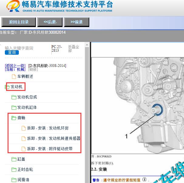 2014年标致3008发动机曲轴通风阀位置
