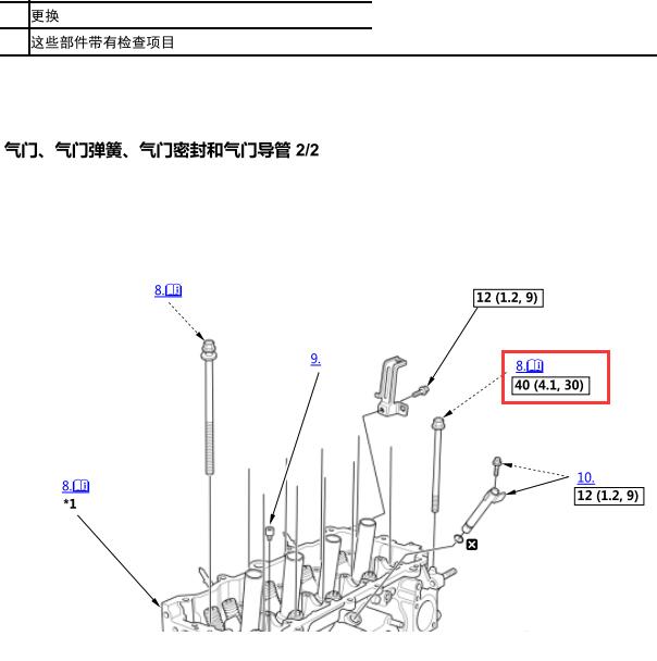 2018年本田雅阁 LFB11汽缸盖扭矩