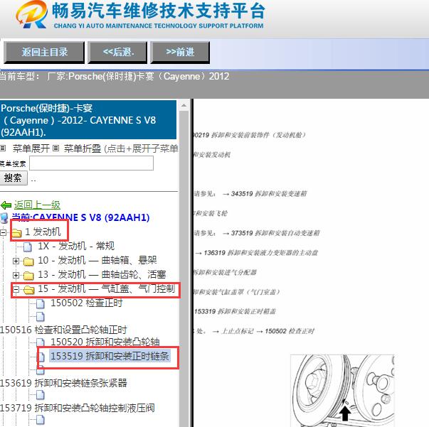 2012年保时捷卡宴发动机正时