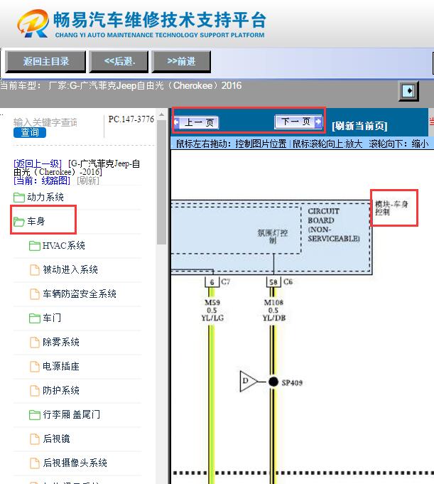 2016年吉普自由光车身相关电路图