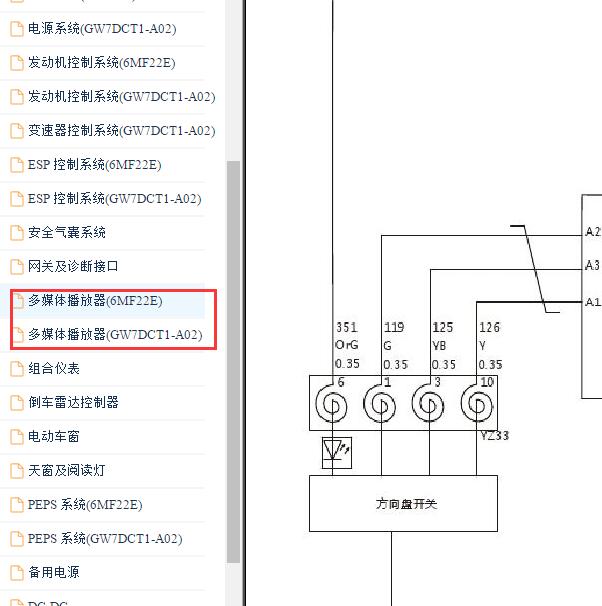 2021-2022年长城哈弗H9 音响电路图