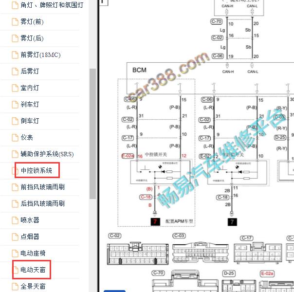 2016-2017年东南汽车-DX3门锁电路图