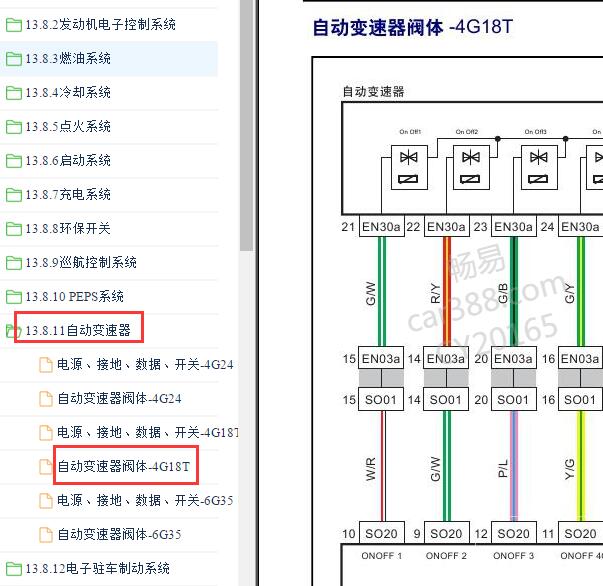 2015年吉利博瑞变速箱电路图