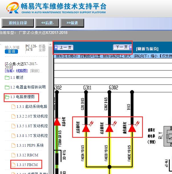 2017年大迈X7刹车灯电路图