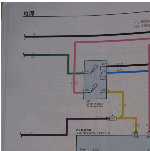 2011年丰田锐志电源电路图