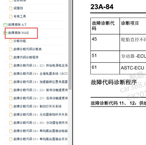 2008年帕杰罗四驱故障码诊断