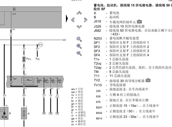 2010年大众R36（帕萨特）起动机电路图