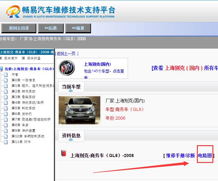2008年别克GL8全车电路图