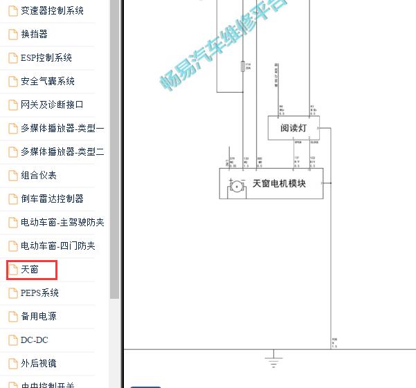 2021年哈弗H6天窗电路图