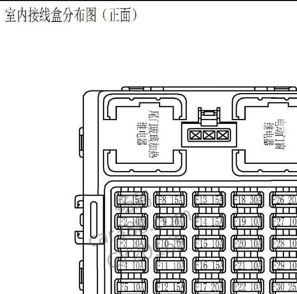 2006-2012年江淮瑞鹰室内保险丝盒定义