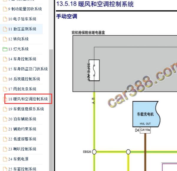 2022-2023年吉利汽车-几何E空调系统电路图