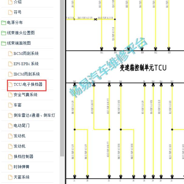 2020-2021年长安欧尚X7 7DCT变速箱电路图