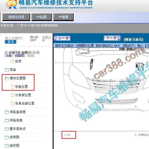 2016年哈弗H6变速箱电脑位置