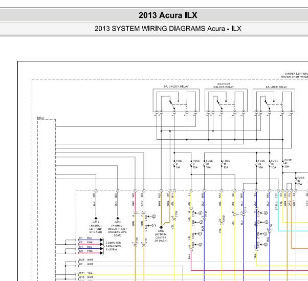 2013年讴歌ILX防盗电路图
