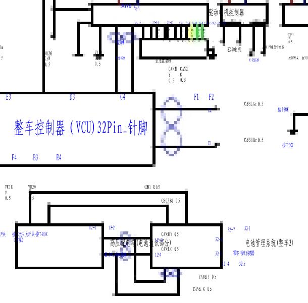 2020年江淮帅铃新能源高压电路图