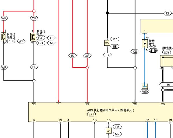 2018年日产轩逸ABS电路图