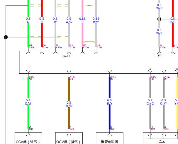 2020年长安CS35PLUS发动机电路图