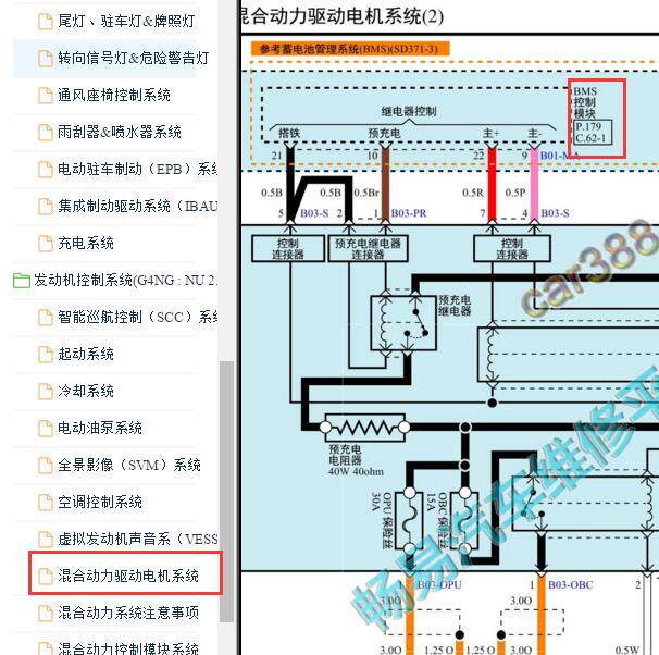 2017年现代索纳塔BMS电路图