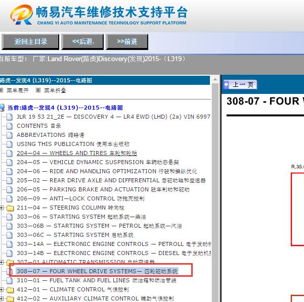 2015年路虎发现4分动箱电路图及位置
