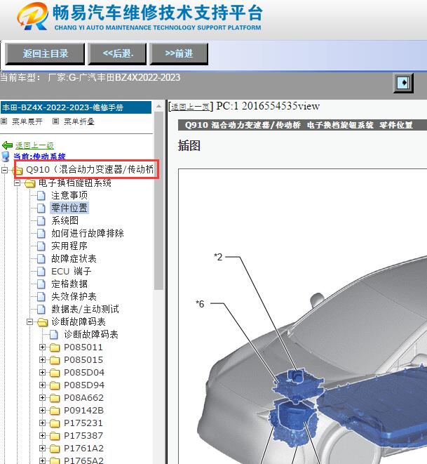 2022-2023年广汽丰田BZ4X变速箱维修手册