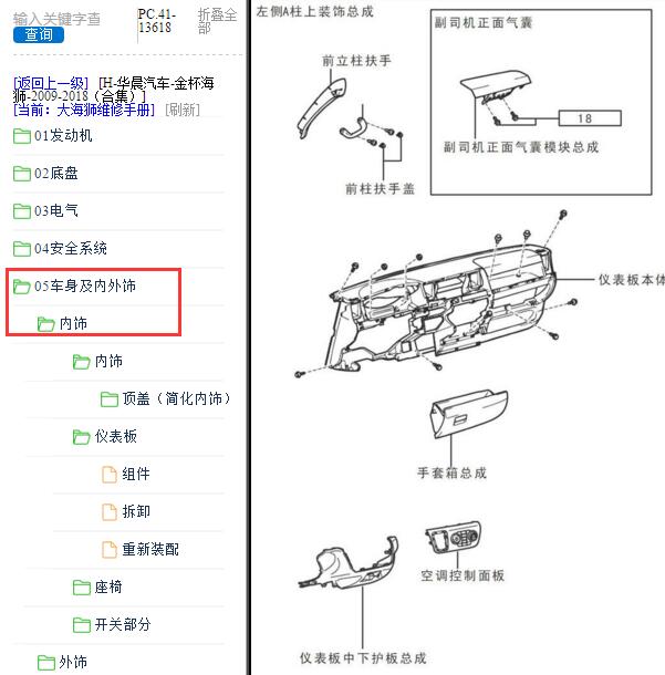 2009-2018年金杯大海狮工作台分解图