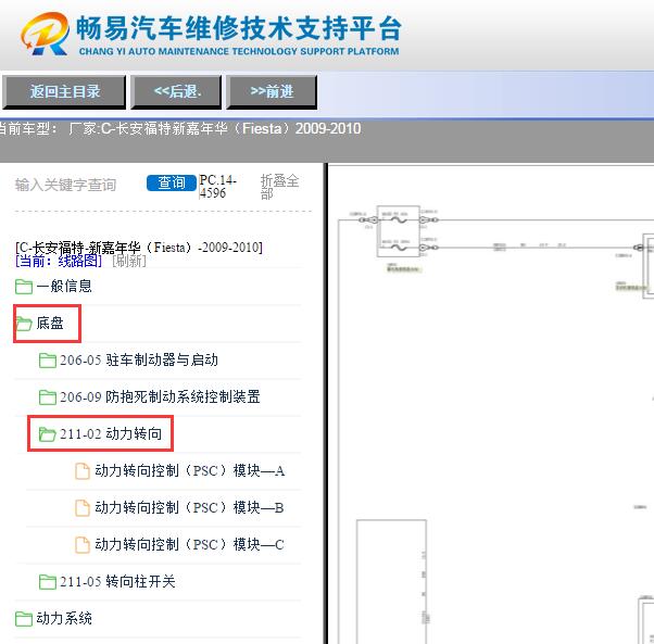 2009-2010年福特嘉年华动力转向电路图