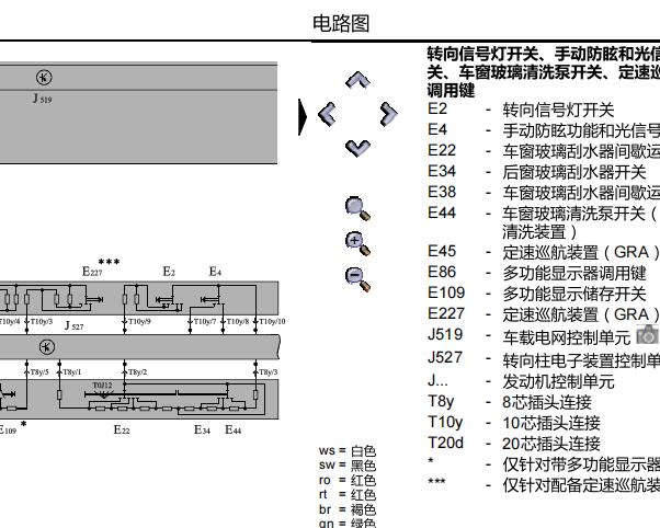 2008年大众高尔夫雨刮电路图和保险丝继电器位置