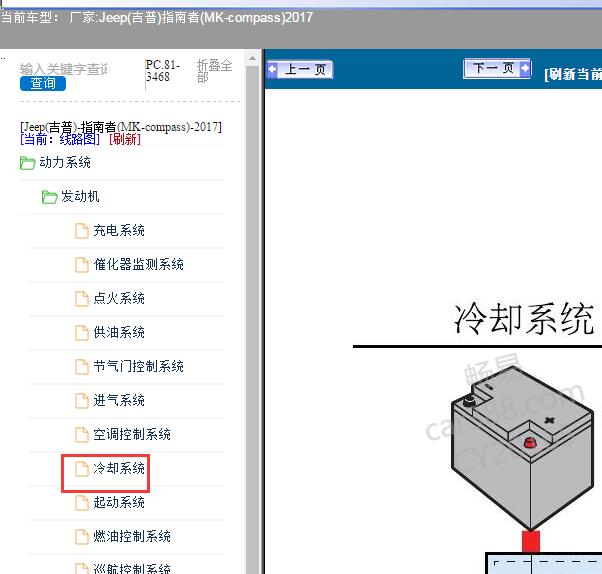 17年吉普指南者散热风扇电路图