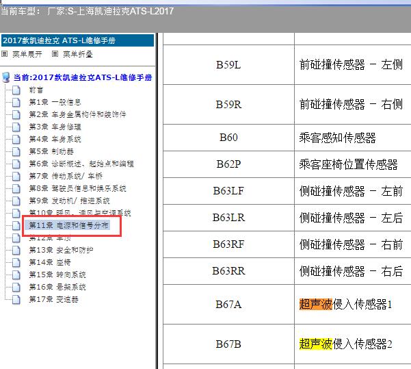 17年凯迪拉克ATS-L全车模块安装位置