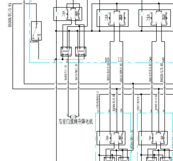北汽威旺M30车窗电路图