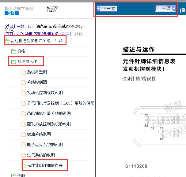 2012年荣威950发动机针脚