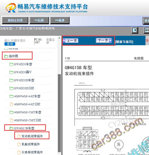 2016年长城哈弗H6发动机电脑针脚资料