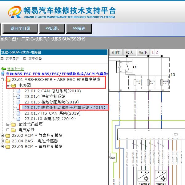 2019年观致5SUV 5S  ABS电路图