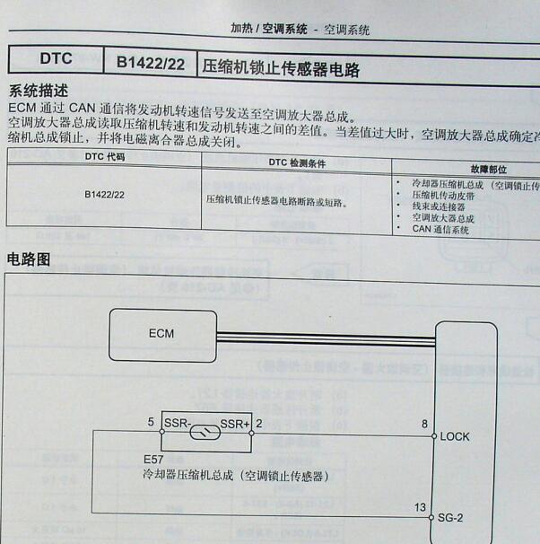 2005年丰田皇冠B1422故障码资料