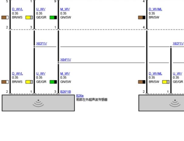 2011年宝马535倒车雷达电路图和针脚资料
