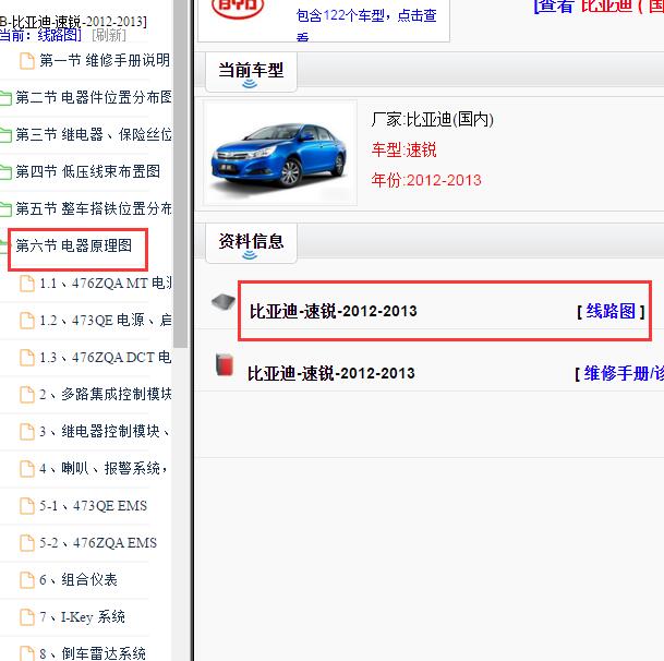 2012-2013年比亚迪速锐全车电路图