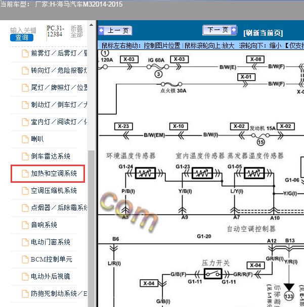2015年海马汽车-M3空调电路图
