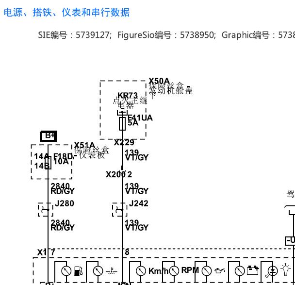 2022年凯迪拉克XT5仪表电路图和针脚